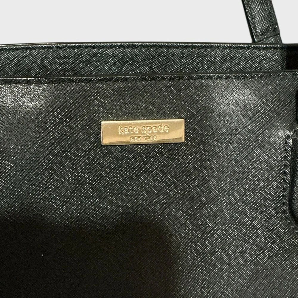 Kate Spade Saffiano Leather Tote Bag Black Work Office Everyday Carry